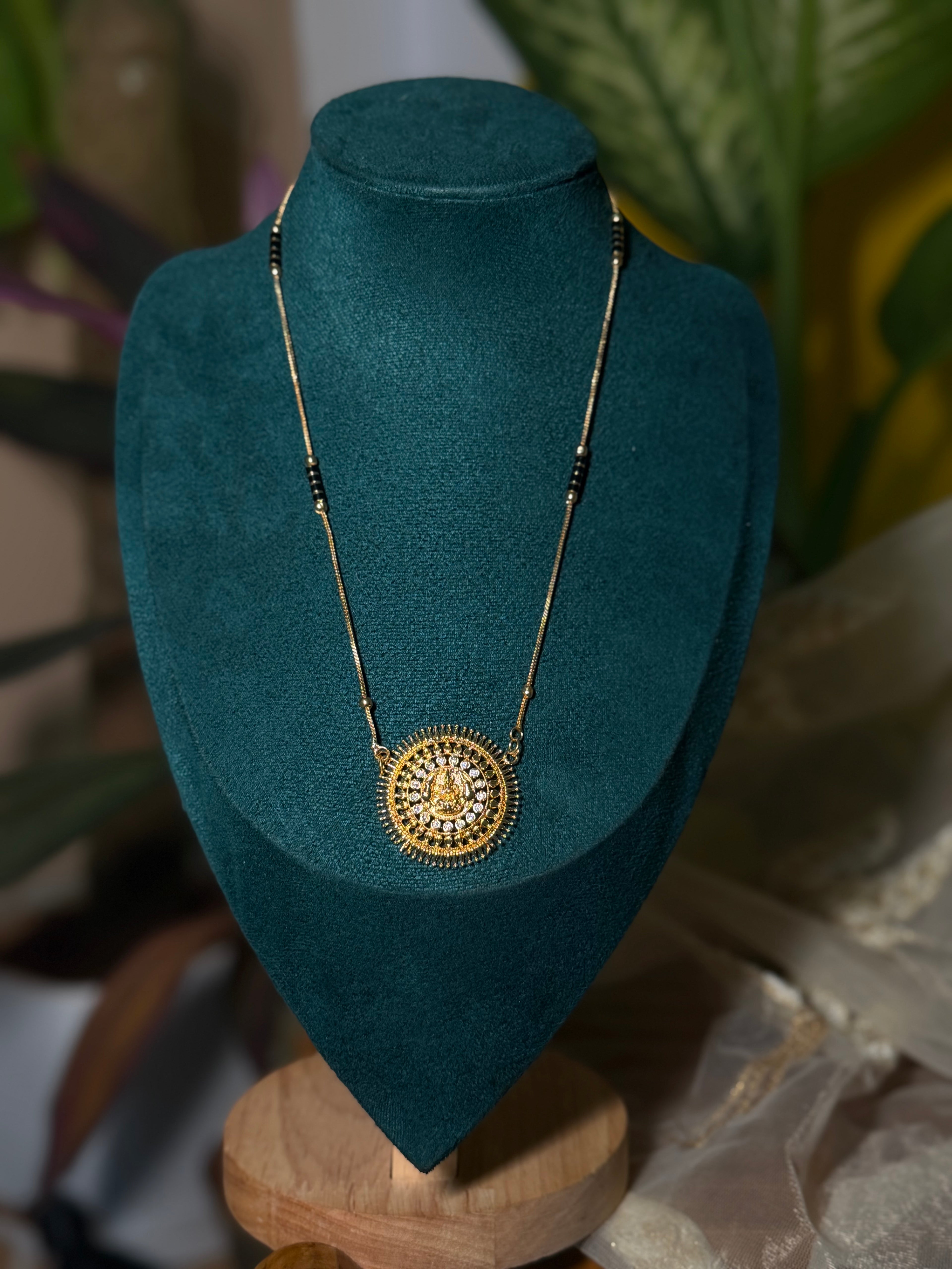 Karimani Lakshmi Pendant Princess Length Necklace
