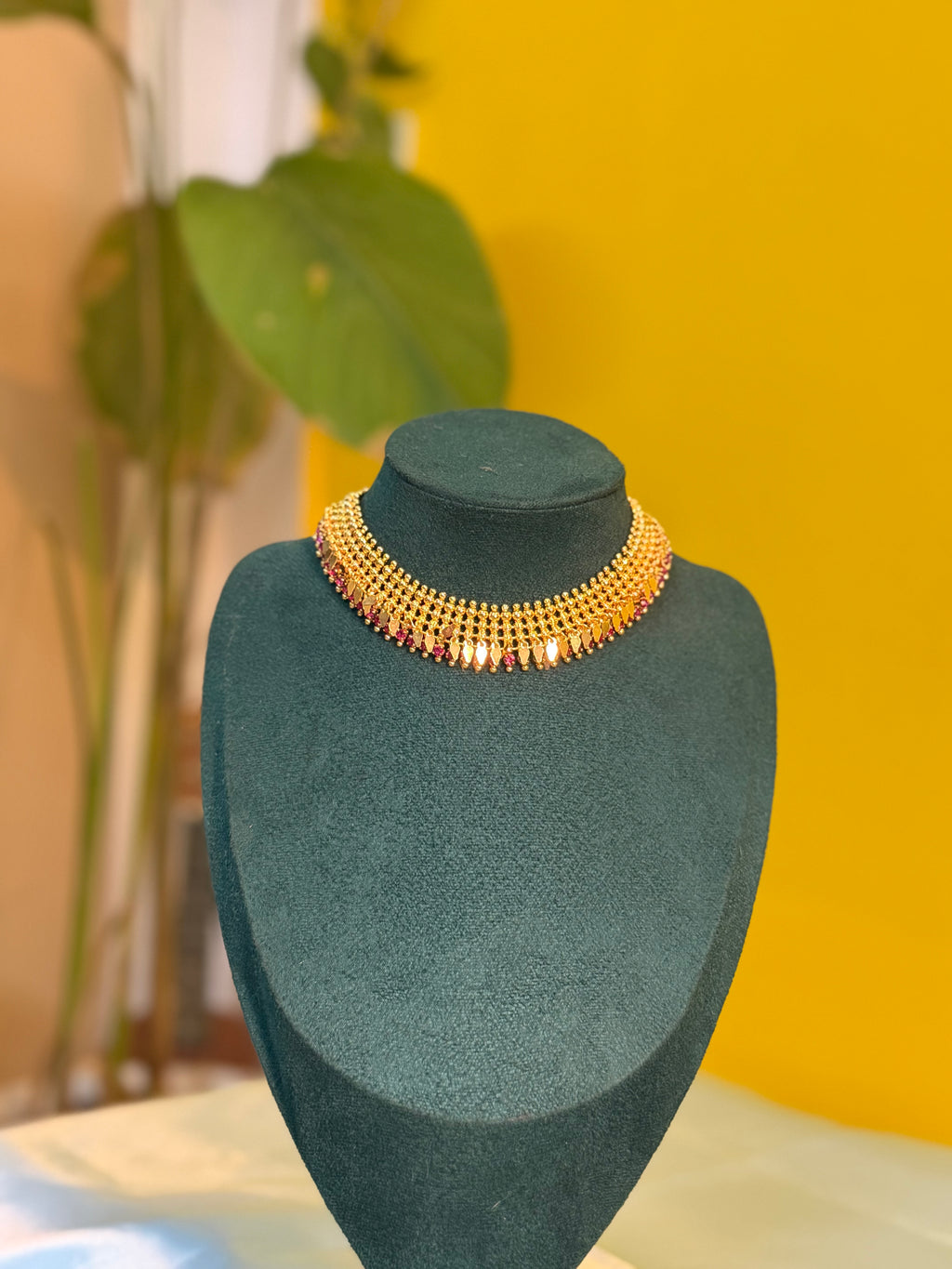 Elakathali double Layer Pink stone