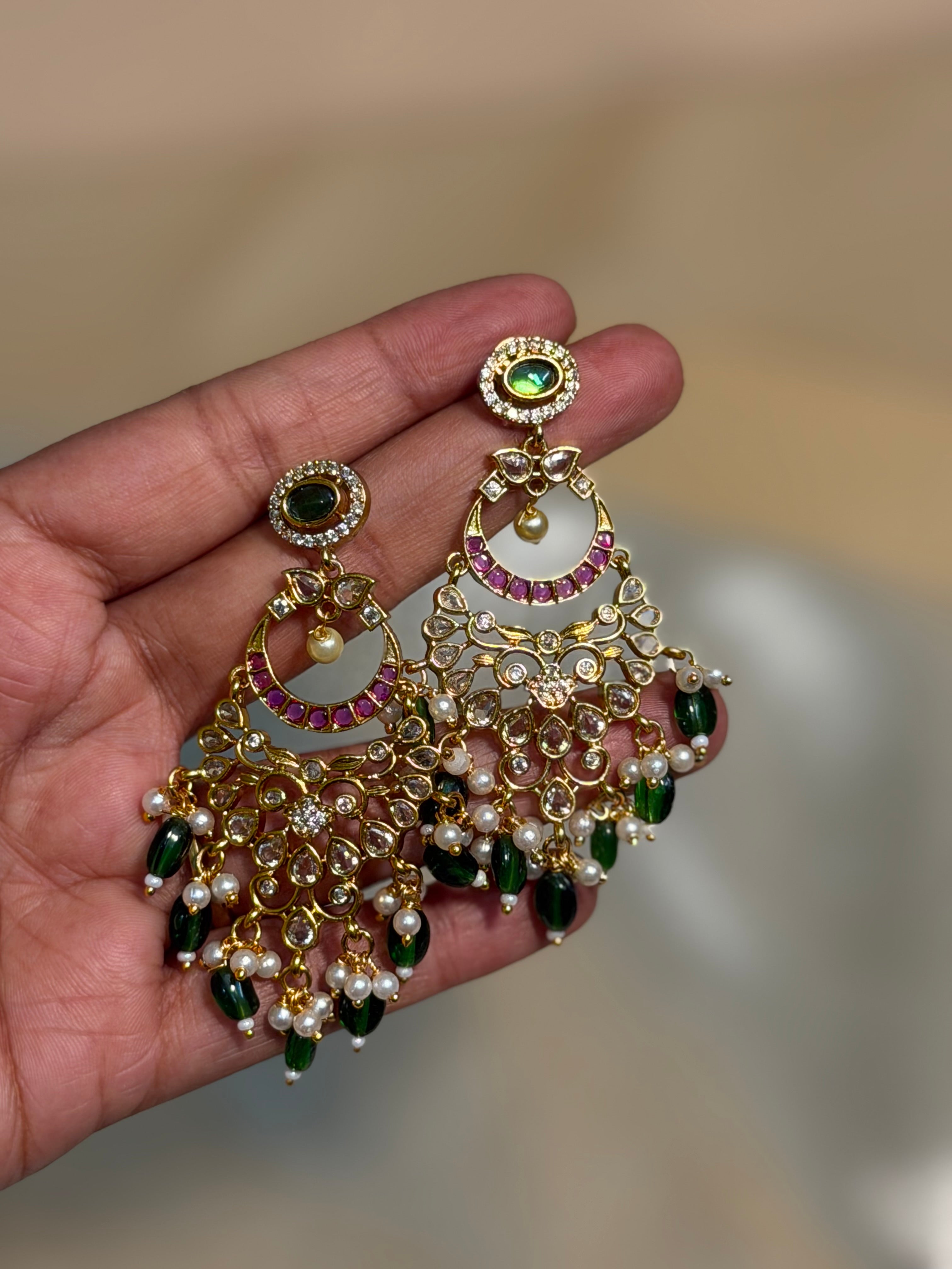 Meher Chandbali Pearl Drops