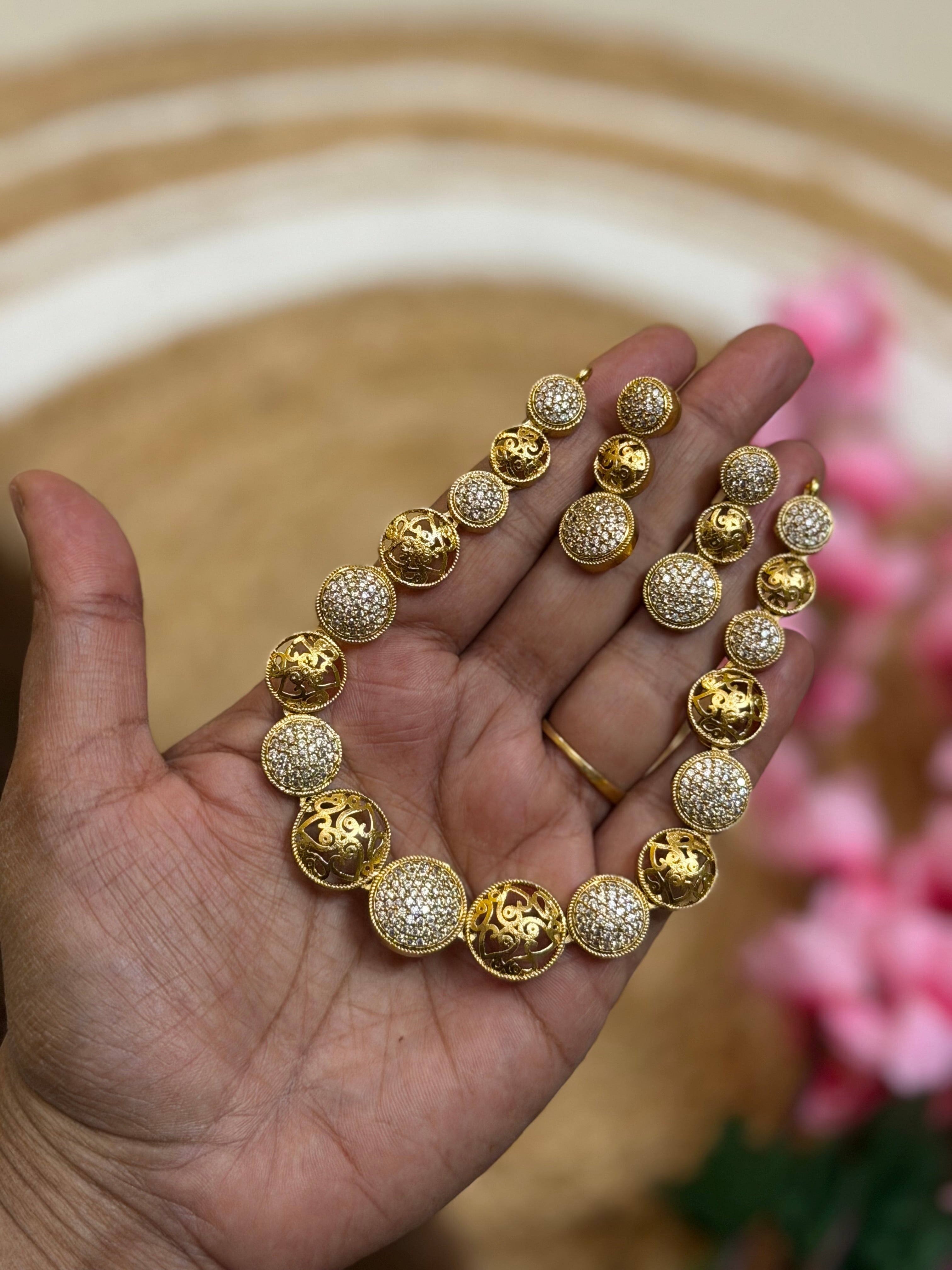 Celestial Gold Disc Necklace