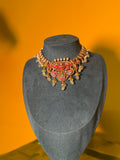 Navaratna Mayura Antique Temple Choker