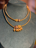 Peacock Flower Hasli Pendant Necklace