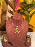 Pink traditional Attigai Necklace