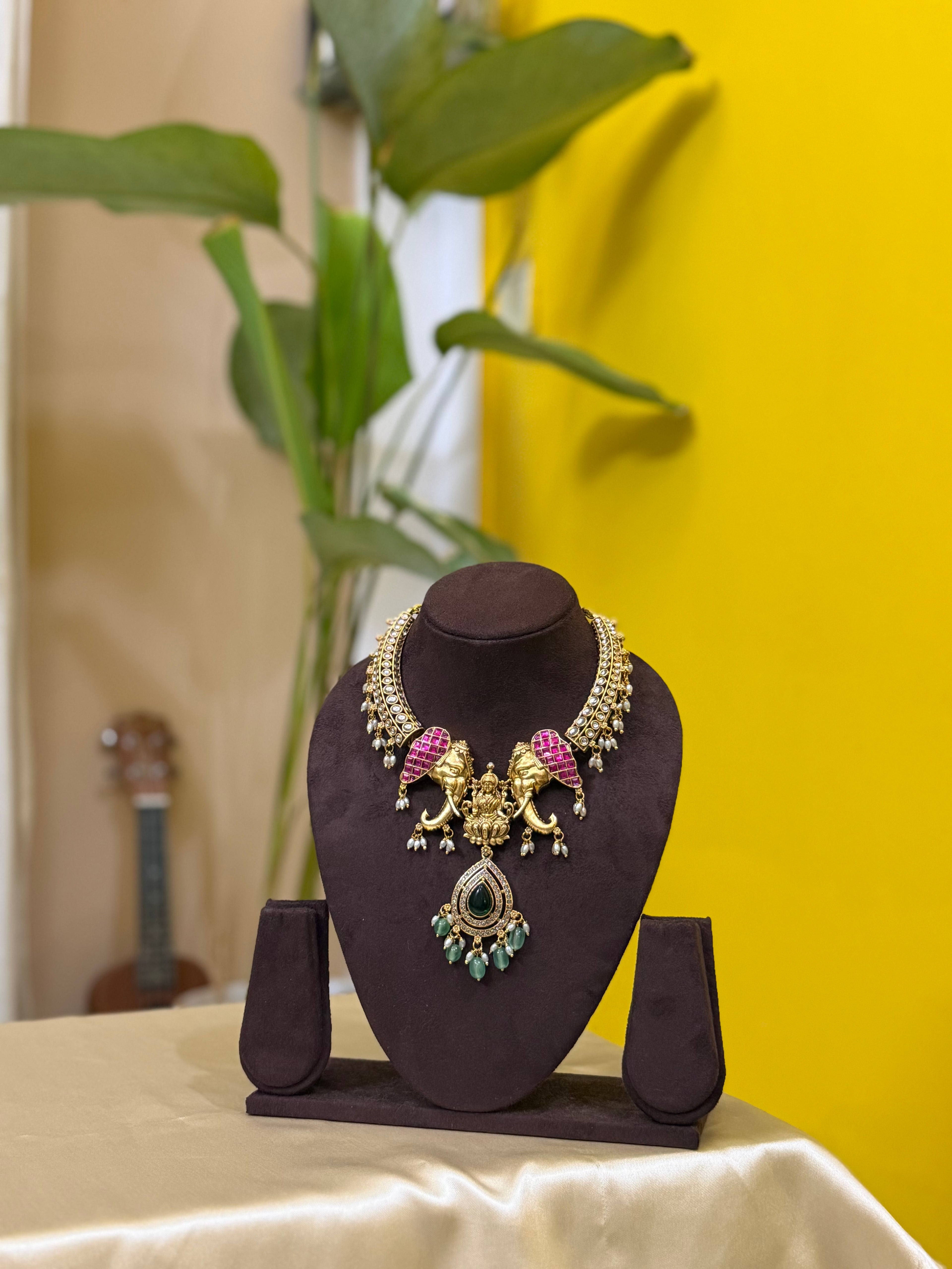 Gaja Lakshmi Heritage Temple Necklace