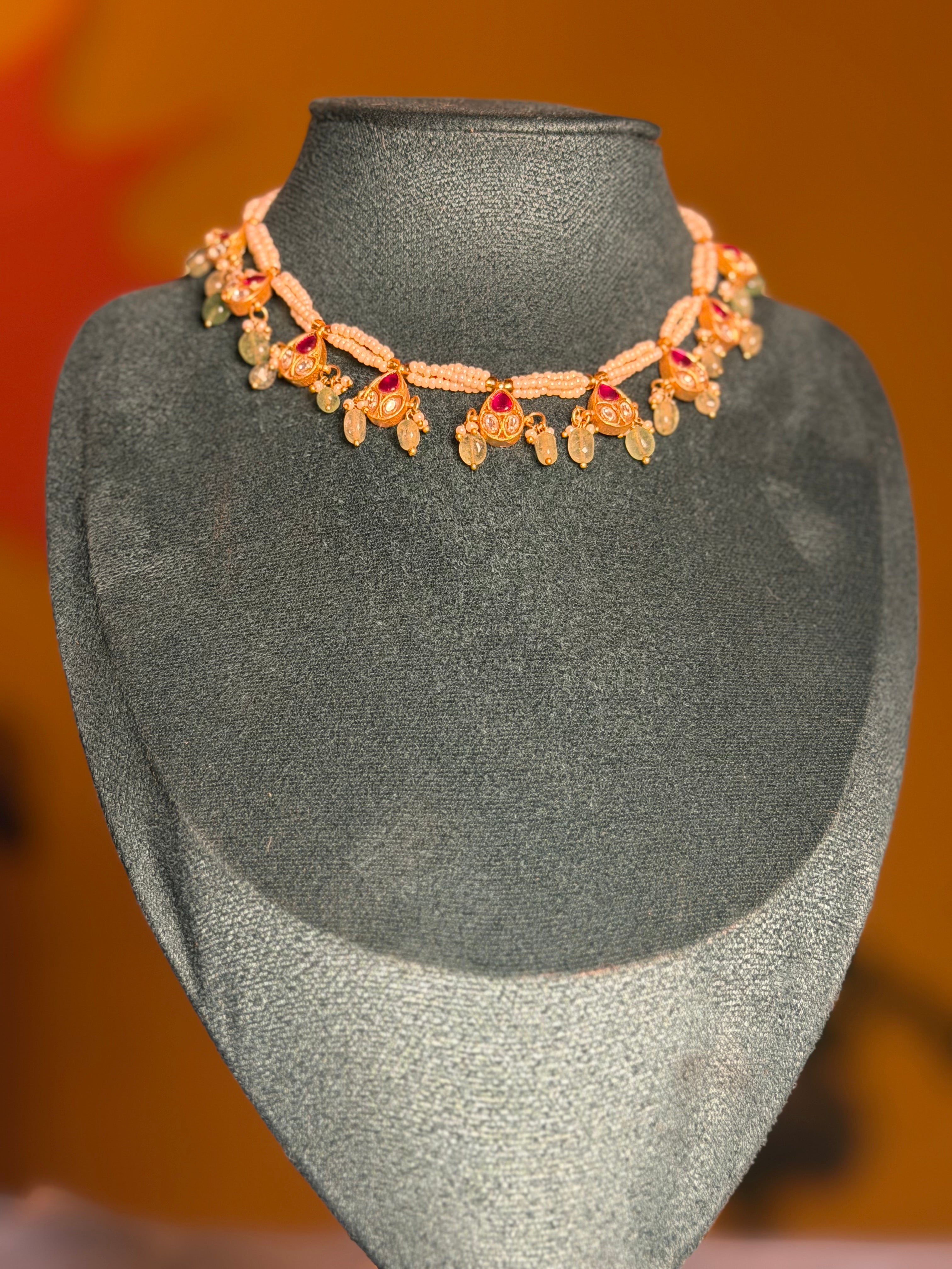 Beaded Kundan Styled Necklace
