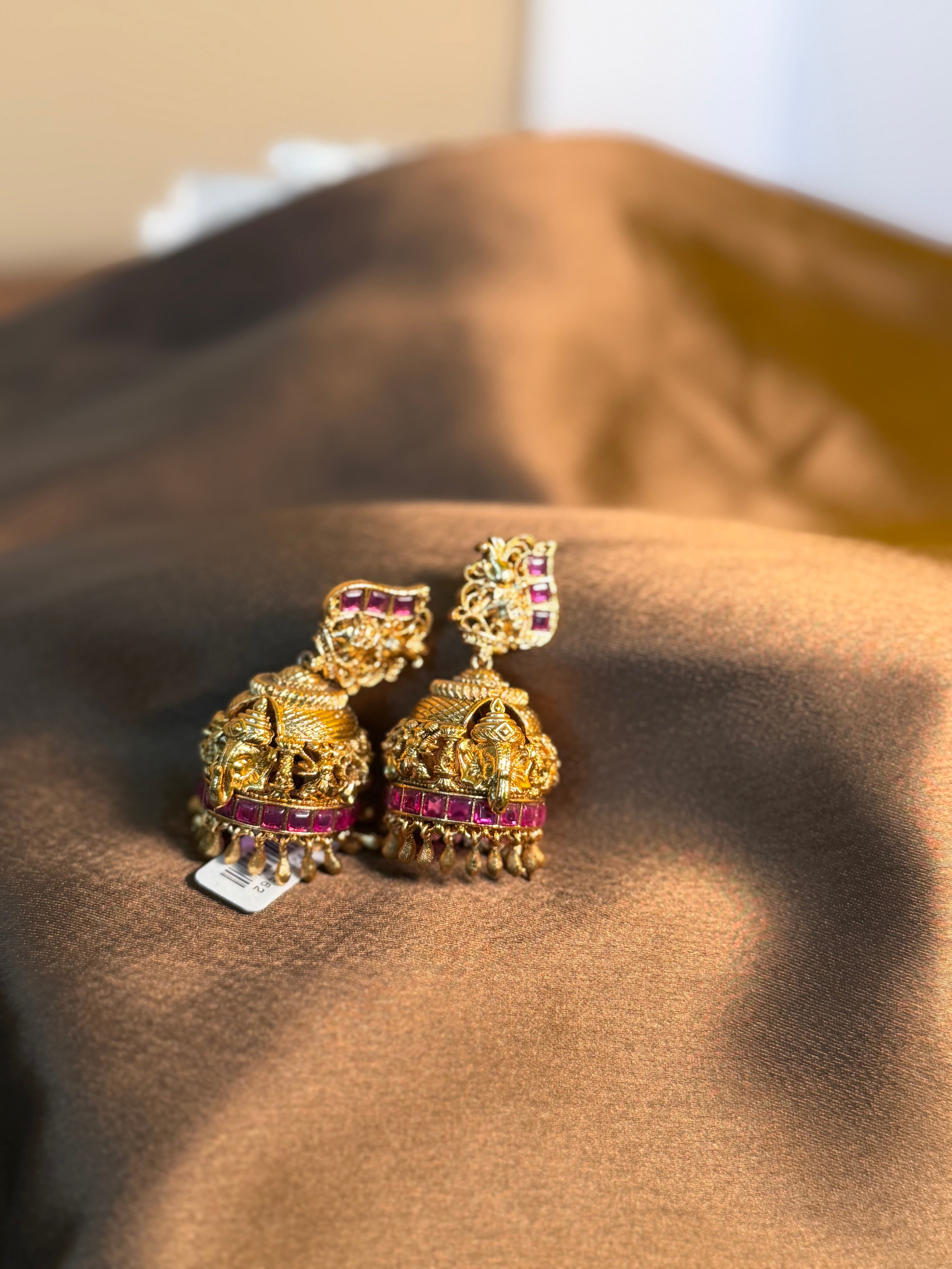 Antique Elephant Heritage Jhumkas