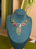 Mayura Floral Feathered Diamond Necklace