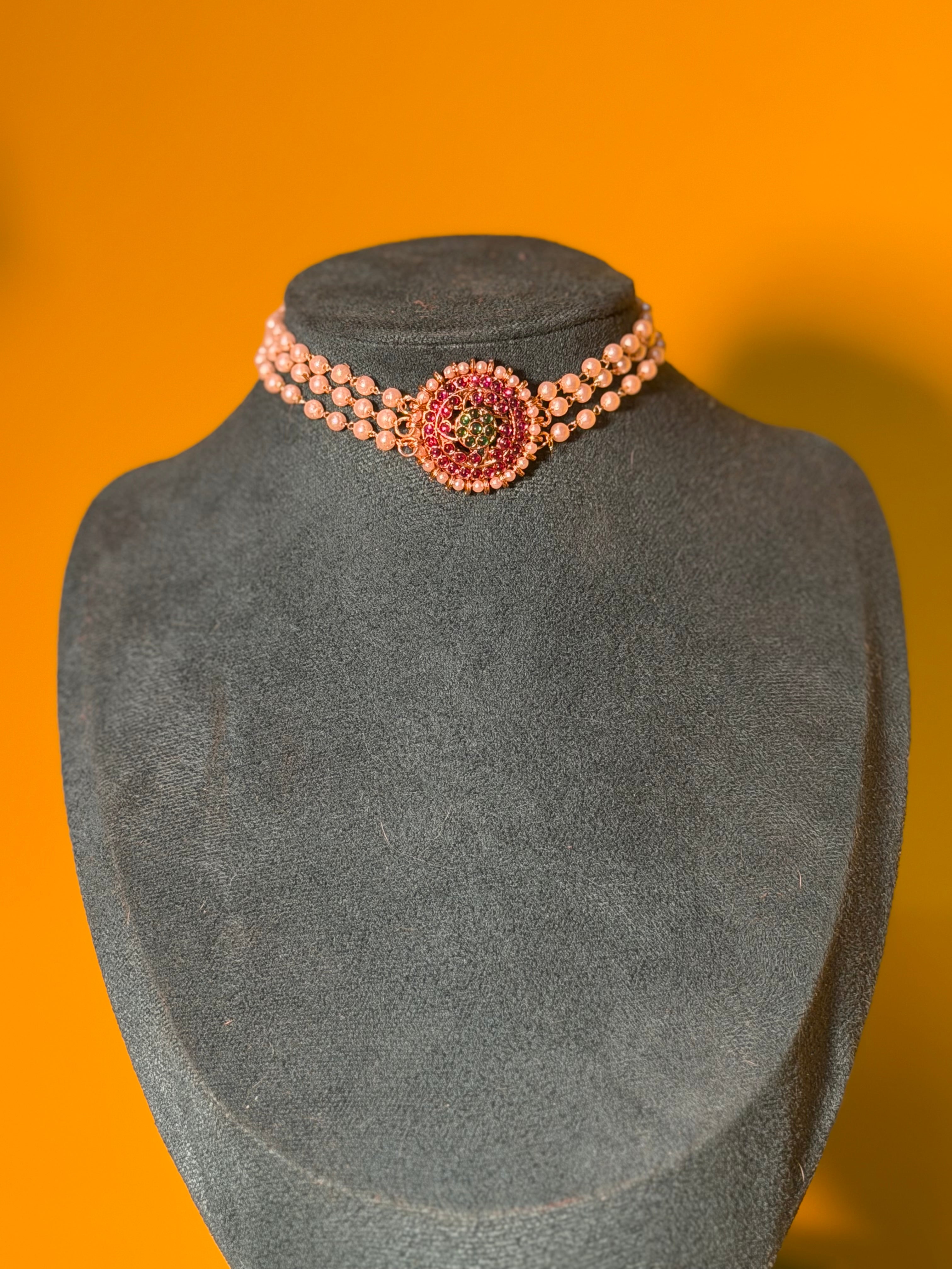 Chandbhali Designed Pearl Choker