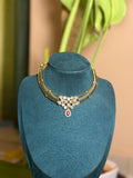 Ruby Dewdrop Elegance Hasli Choker