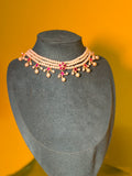 Kayadhu Inspired Pearl Pink Stone Necklace