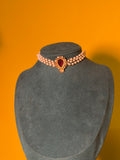 Teardrop Designed Pearl Choker