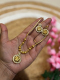Divine Lakshmi Gold Pendant Necklace Set