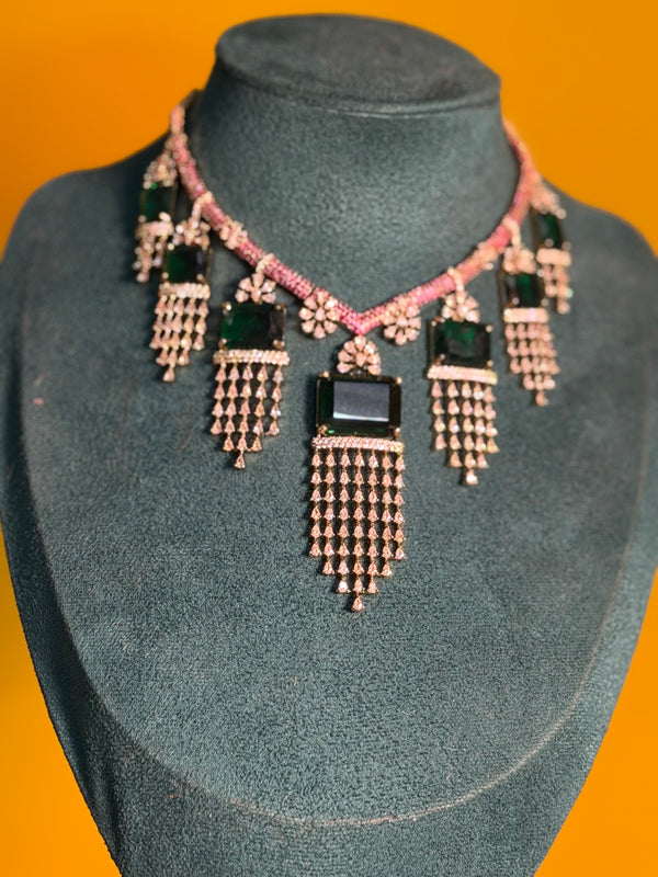 Emerald Hanging Necklace