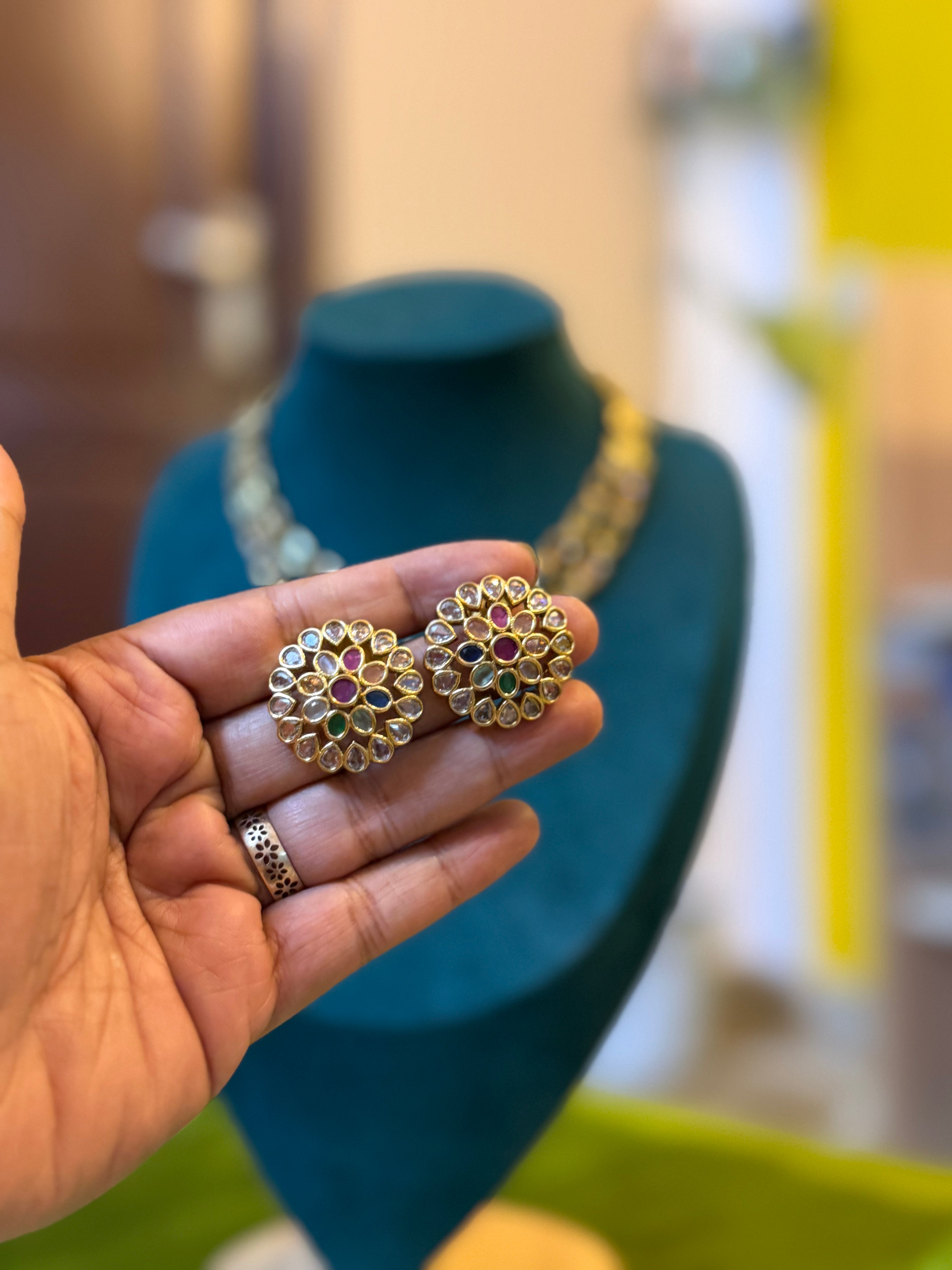 Navaratna Twin Strand Elegance Choker