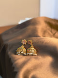Floral Pearl Drop Jhumkas
