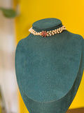 Ruby Blossom Pearl Choker