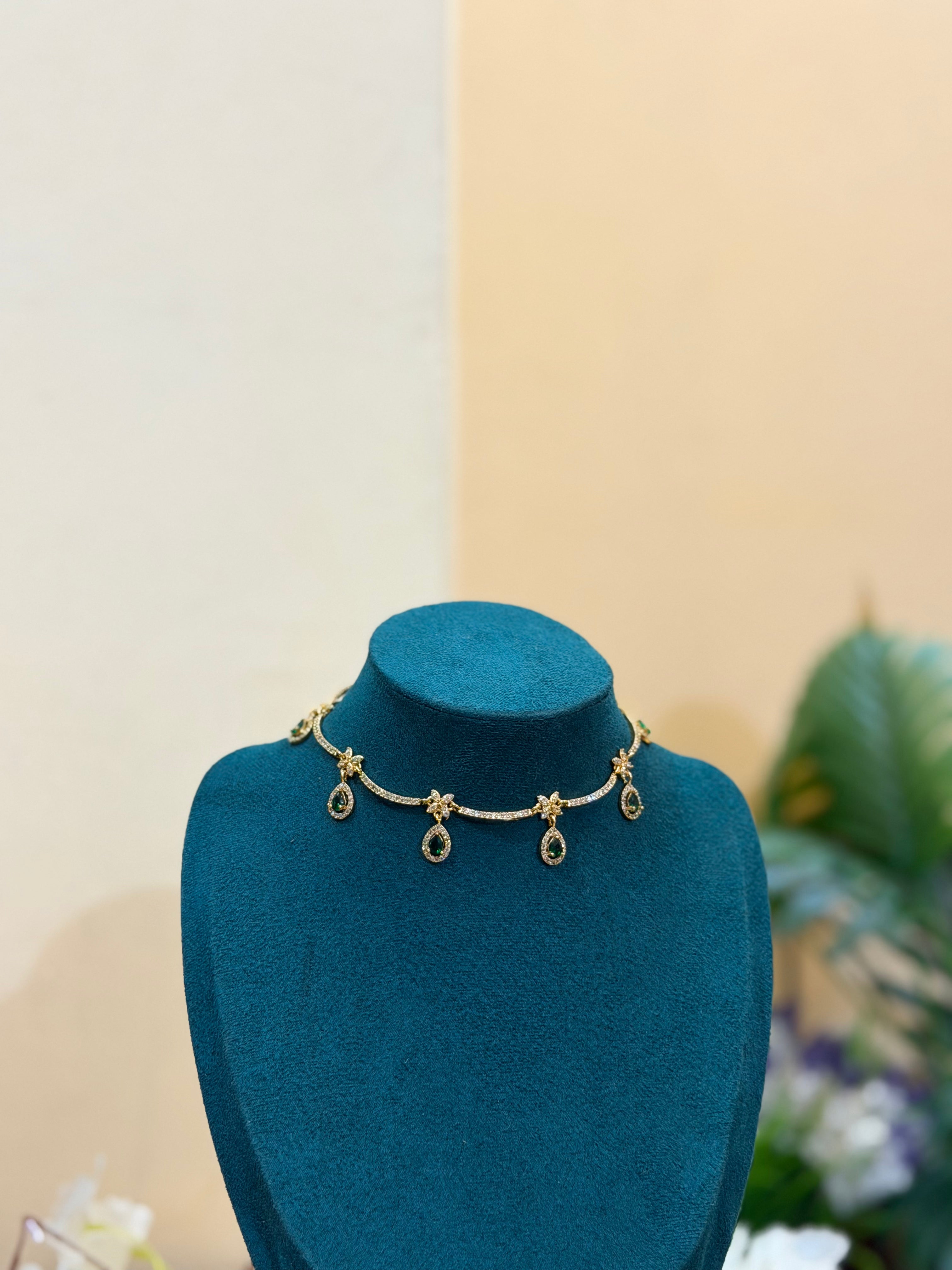 Green Drop Design AD Necklace
