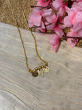 Triple Charm Mangalsutra (Coin & Leaf Design)