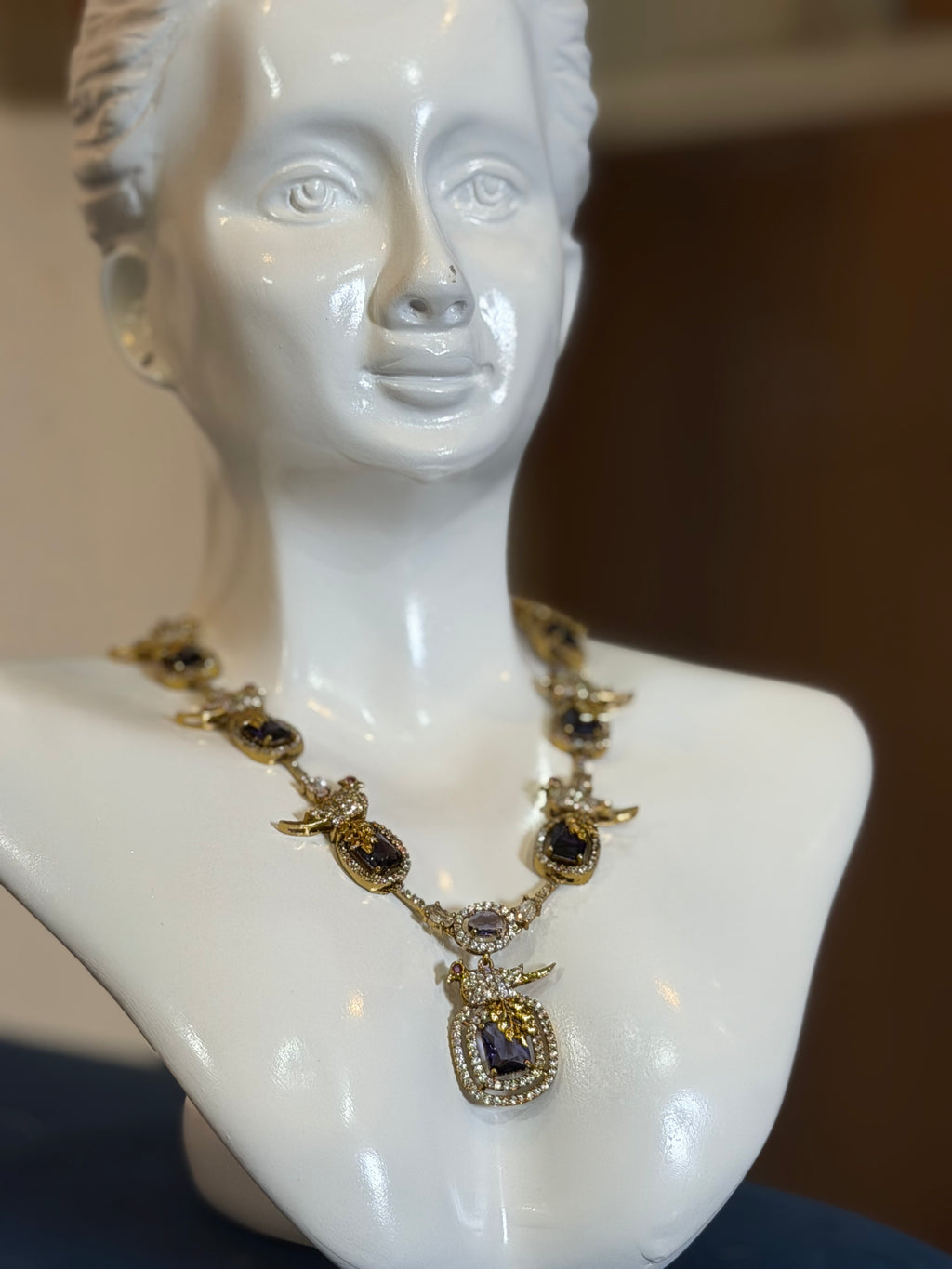 Victoria Inspired AD stone Necklace