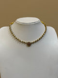 Floral Inspired With Pendant AD Stone Choker