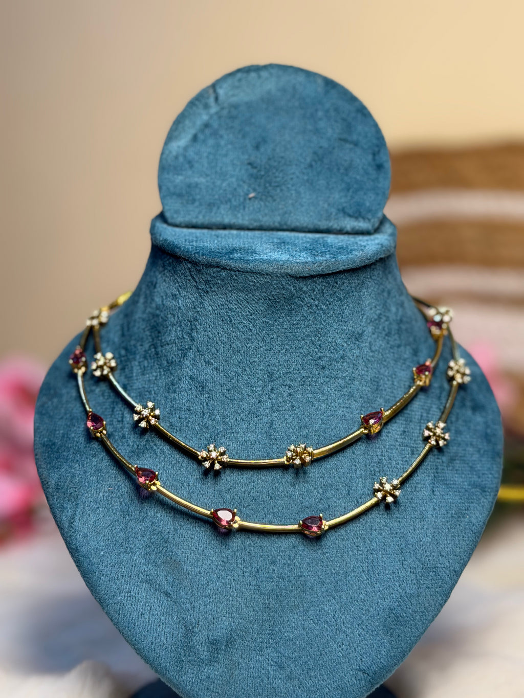 Navarasa Bloom Layered Necklace