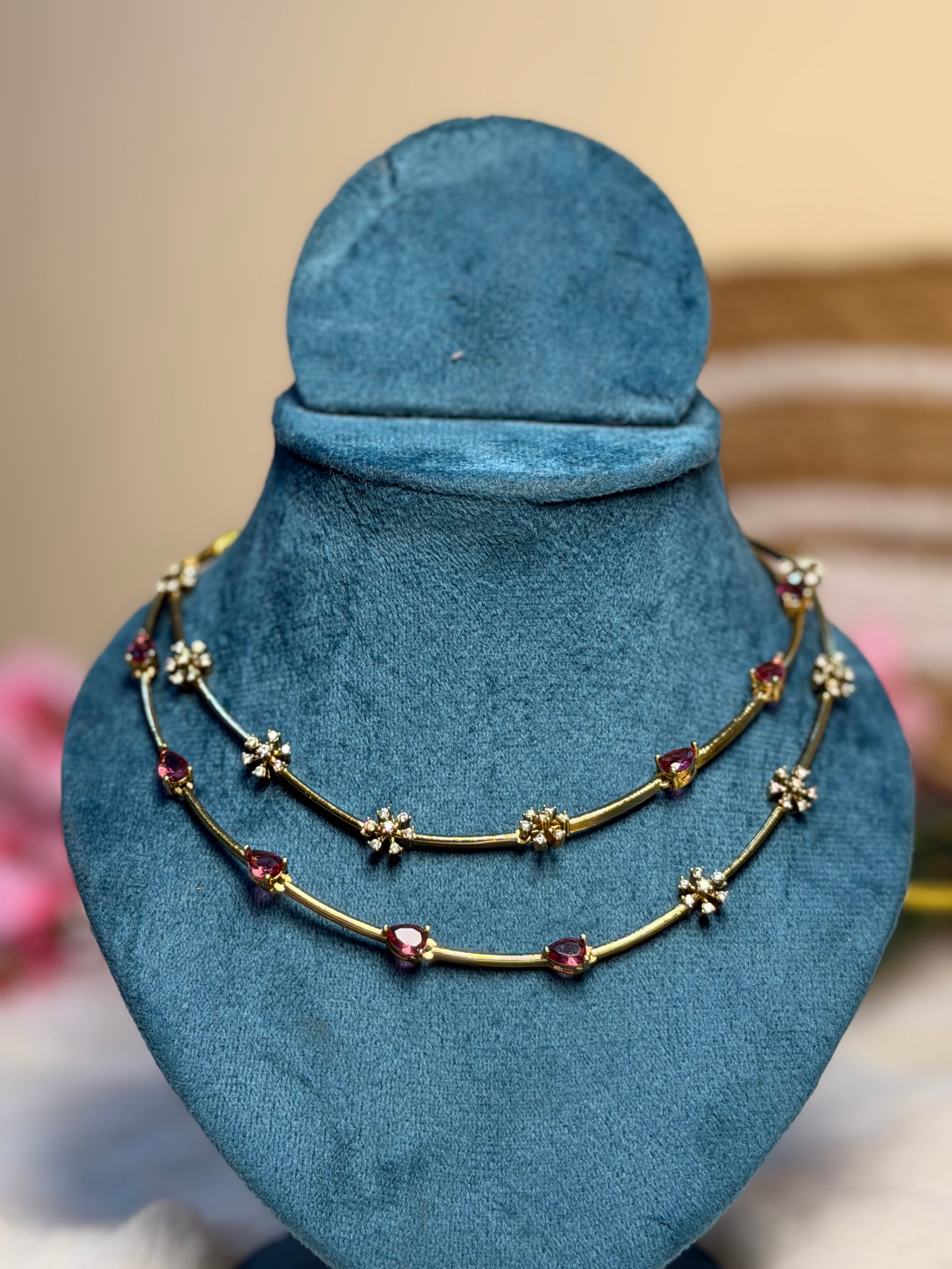 Navarasa Bloom Layered Necklace