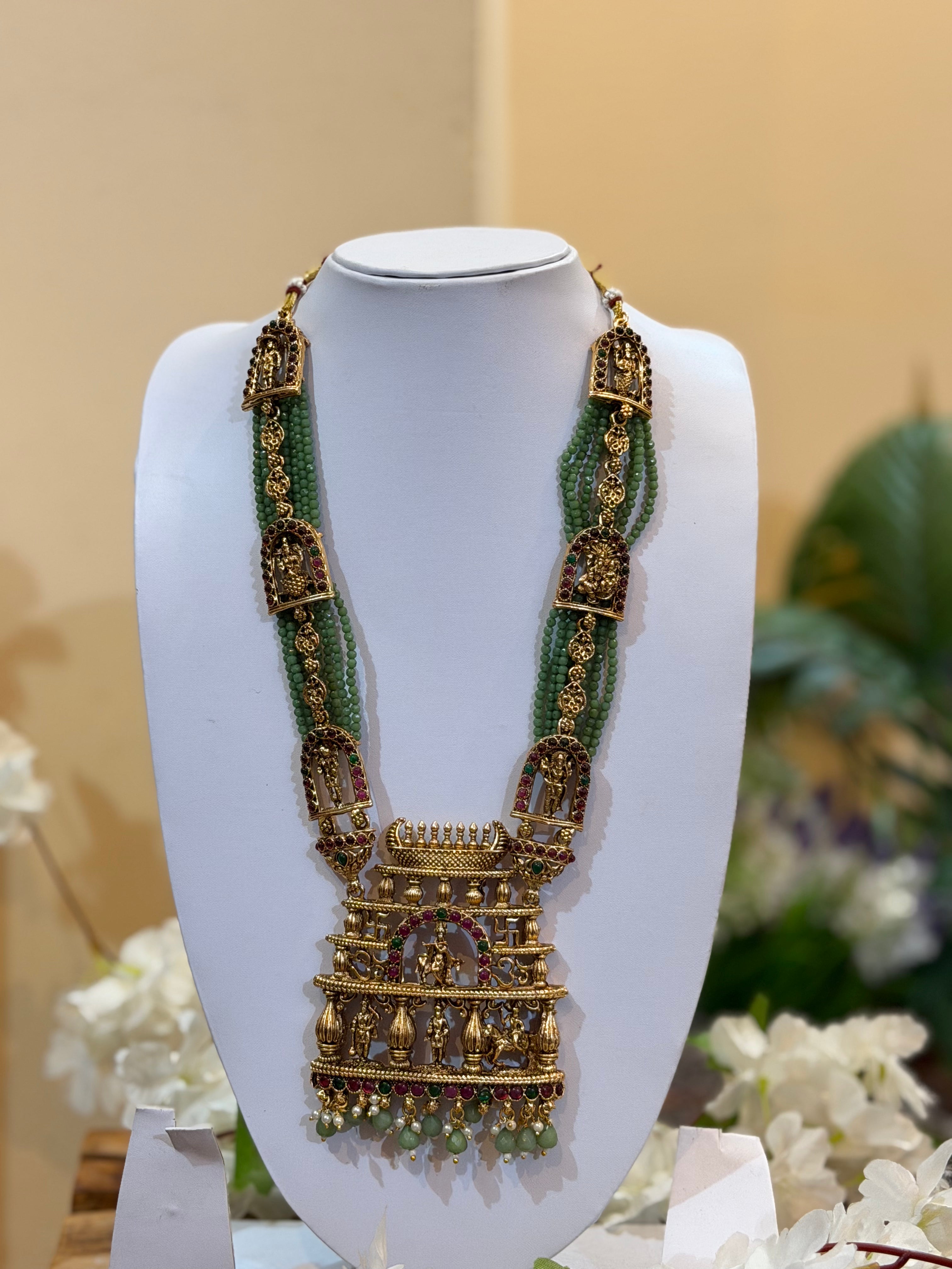 Premium Green beaded Krishanare Haram