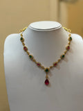 Emerald Rani Drop Necklace