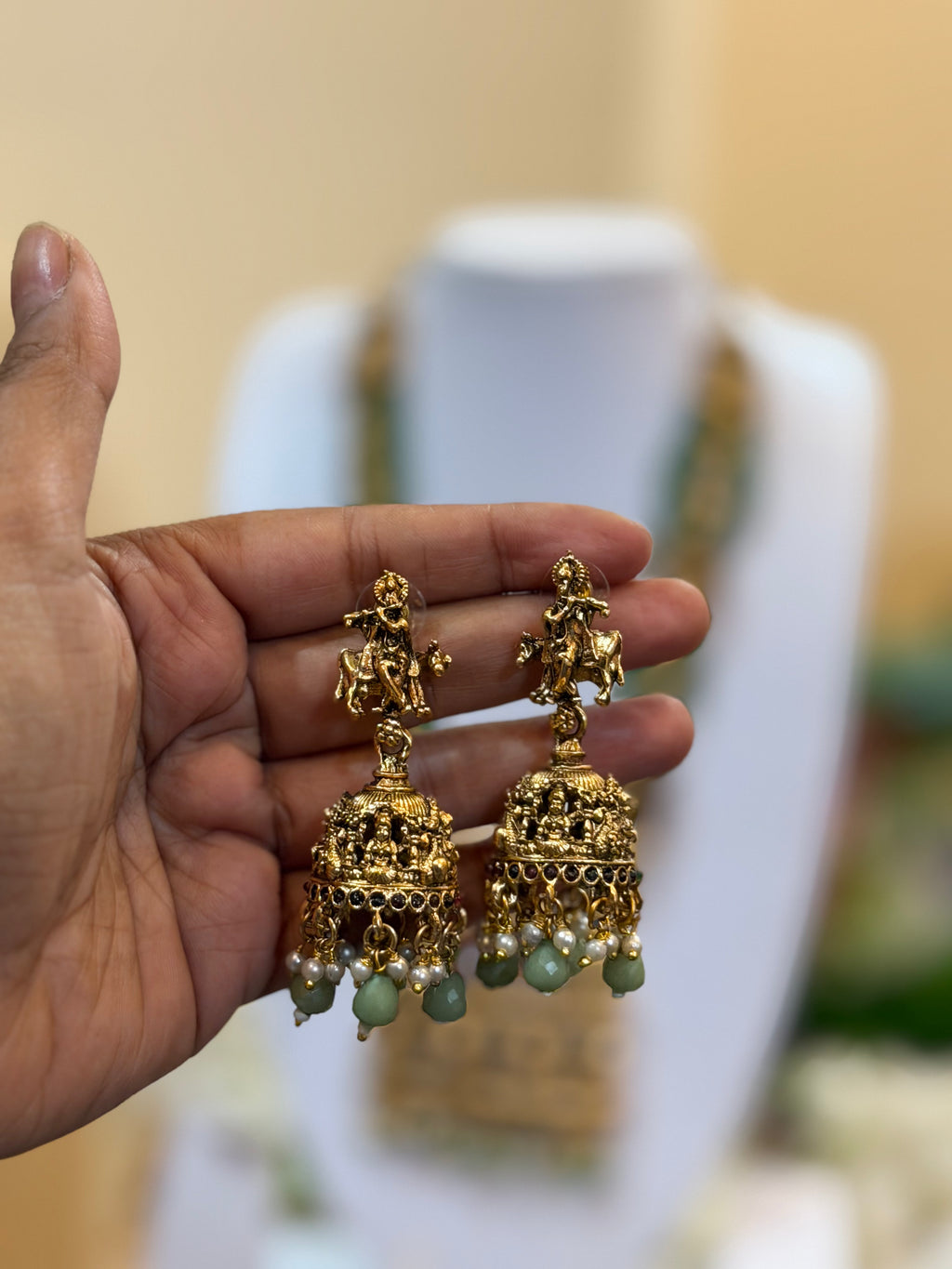 Premium Green beaded Krishanare Haram