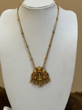 Antique Temple Motif Lakshmi Pendant Necklace