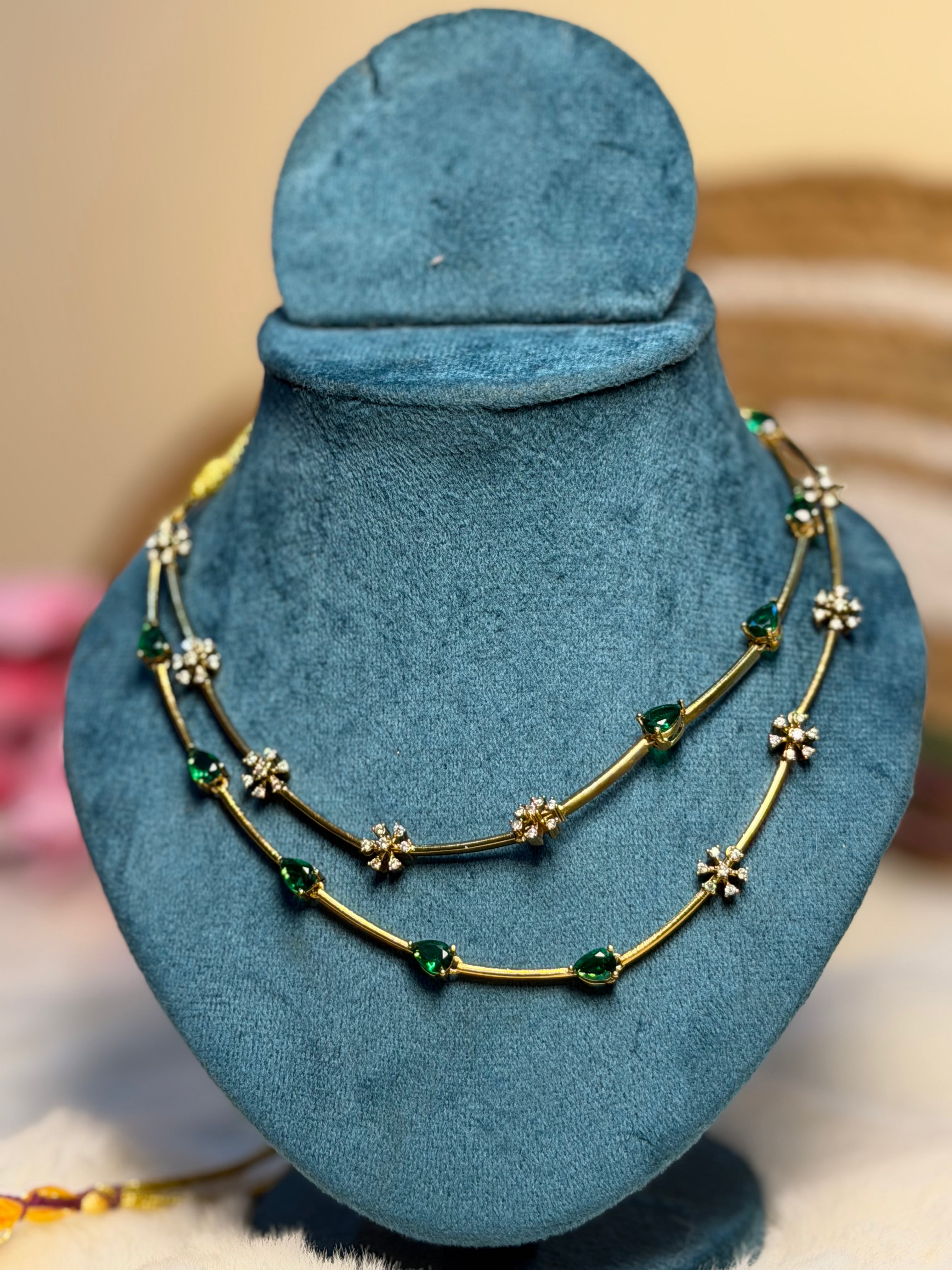 Navarasa Bloom Layered Necklace