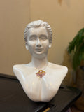 Delicate Pink Stone Lotus Pendant Chain