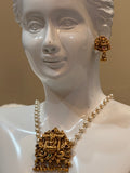 Antique Temple Goddess Pendant Necklace