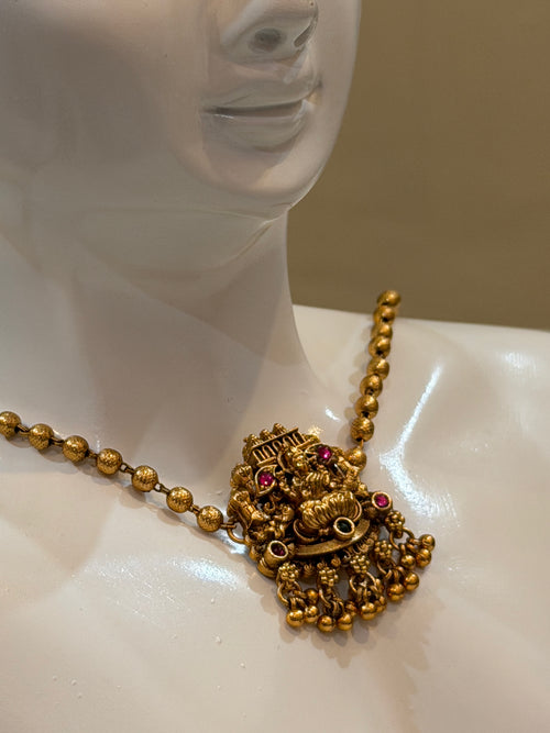 Antique Temple Goddess Pendant Necklace