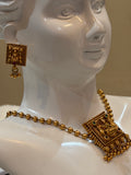 Antique Temple Pendant Necklace Set