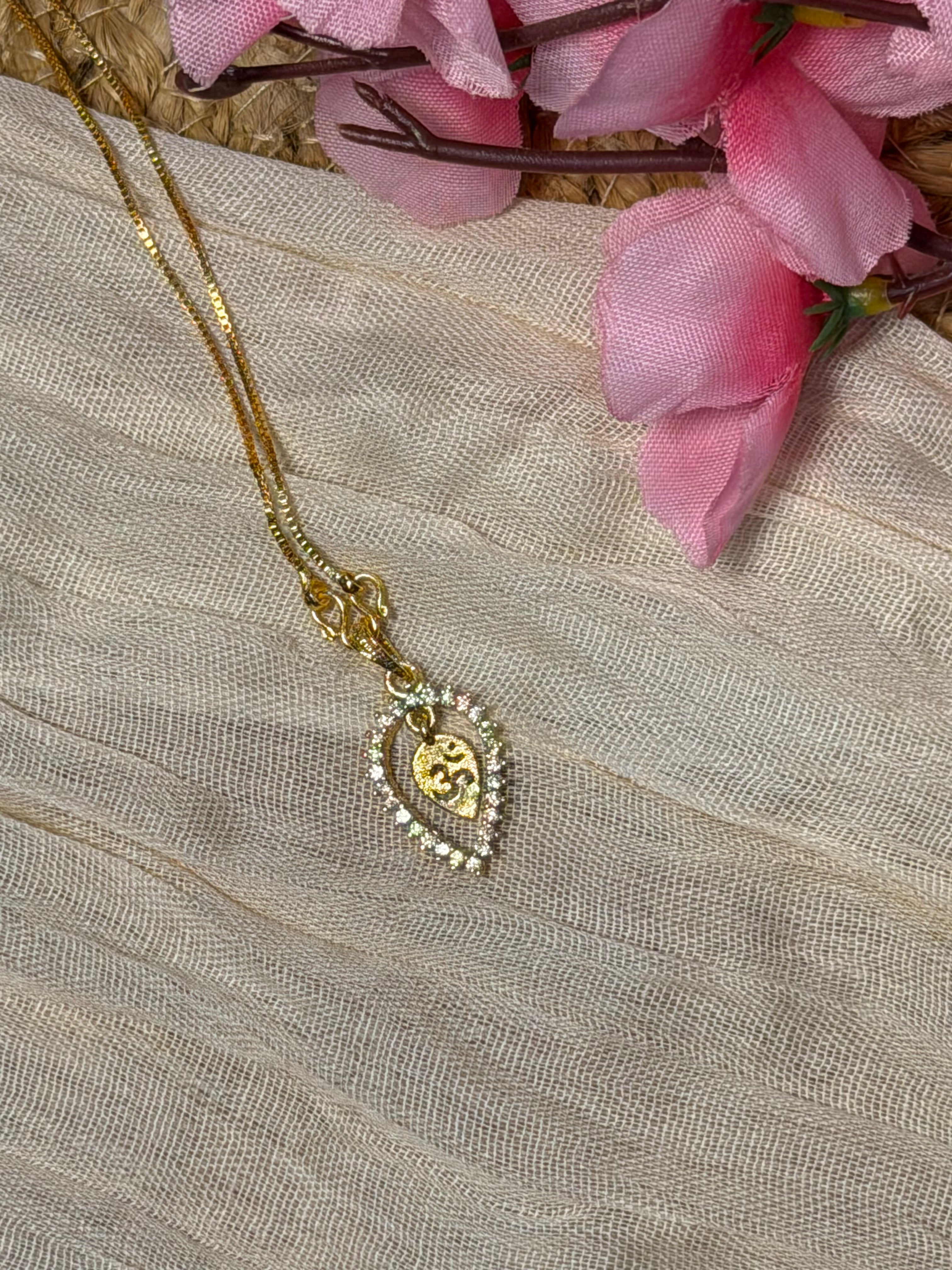 Om Heart Pendant Mangala Nool