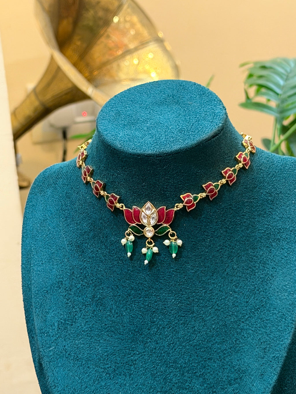 Lotus Motif Necklace