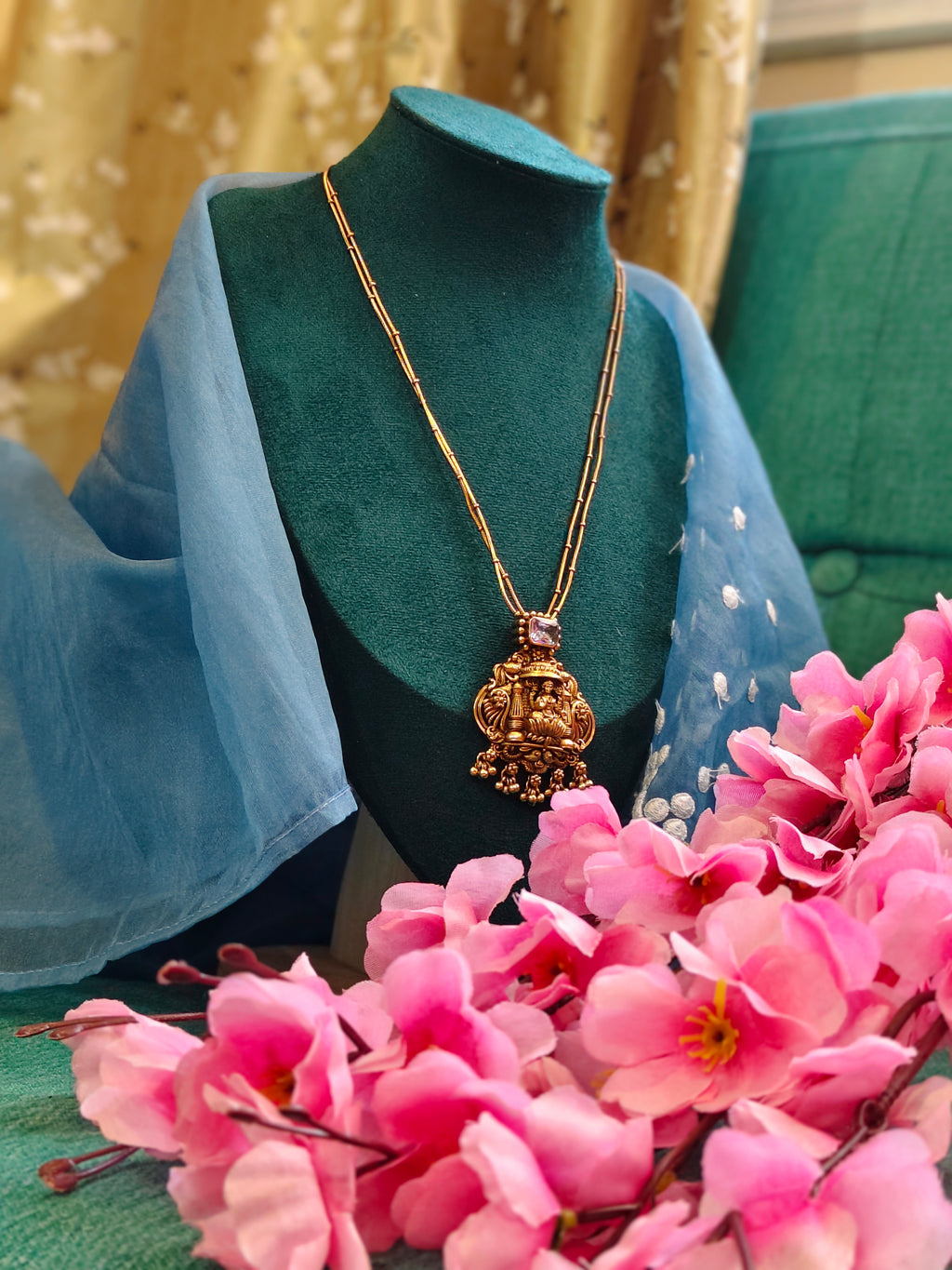 Double Chain Temple Haram- South Indian Style