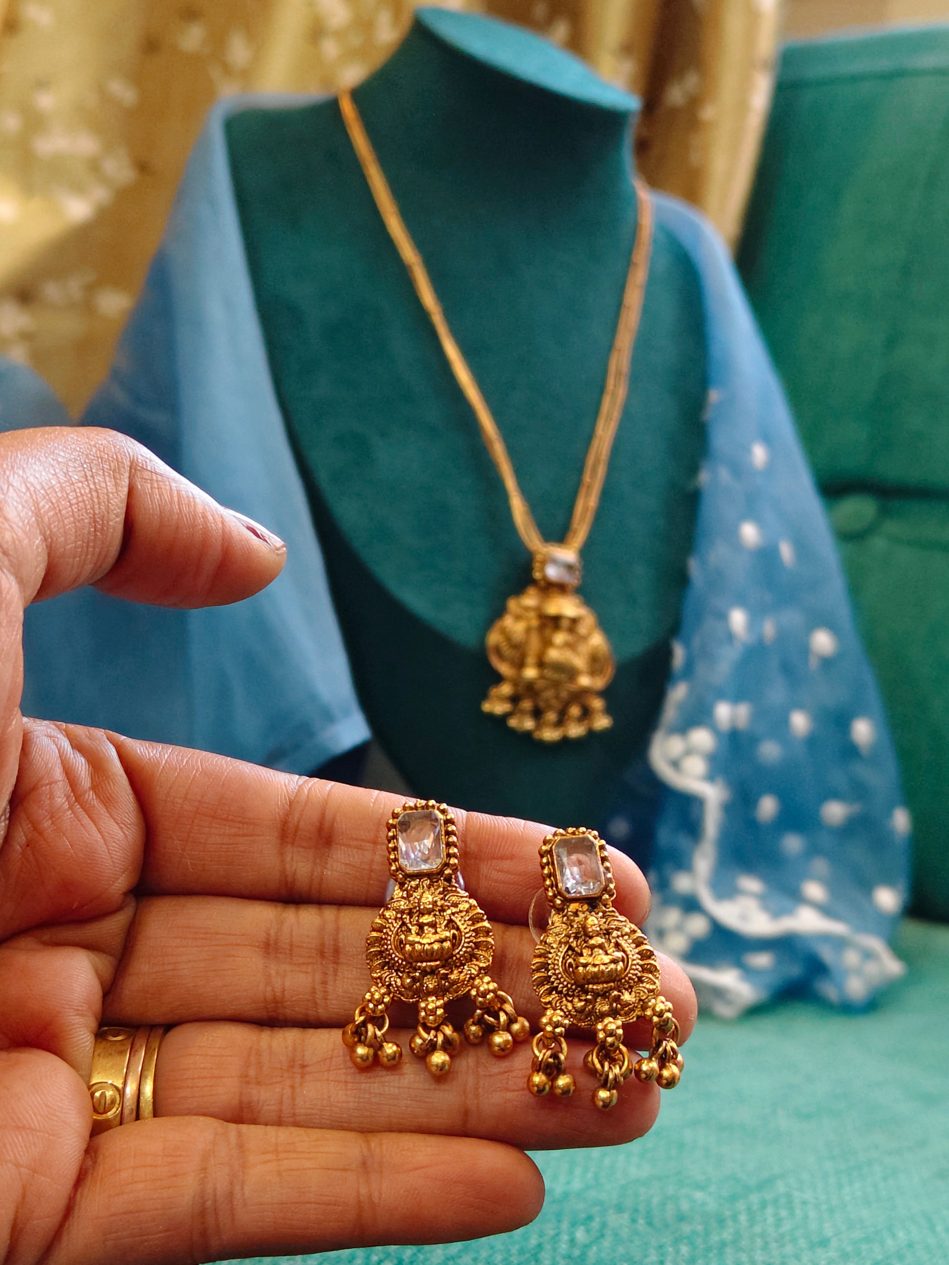 Double Chain Temple Haram- South Indian Style