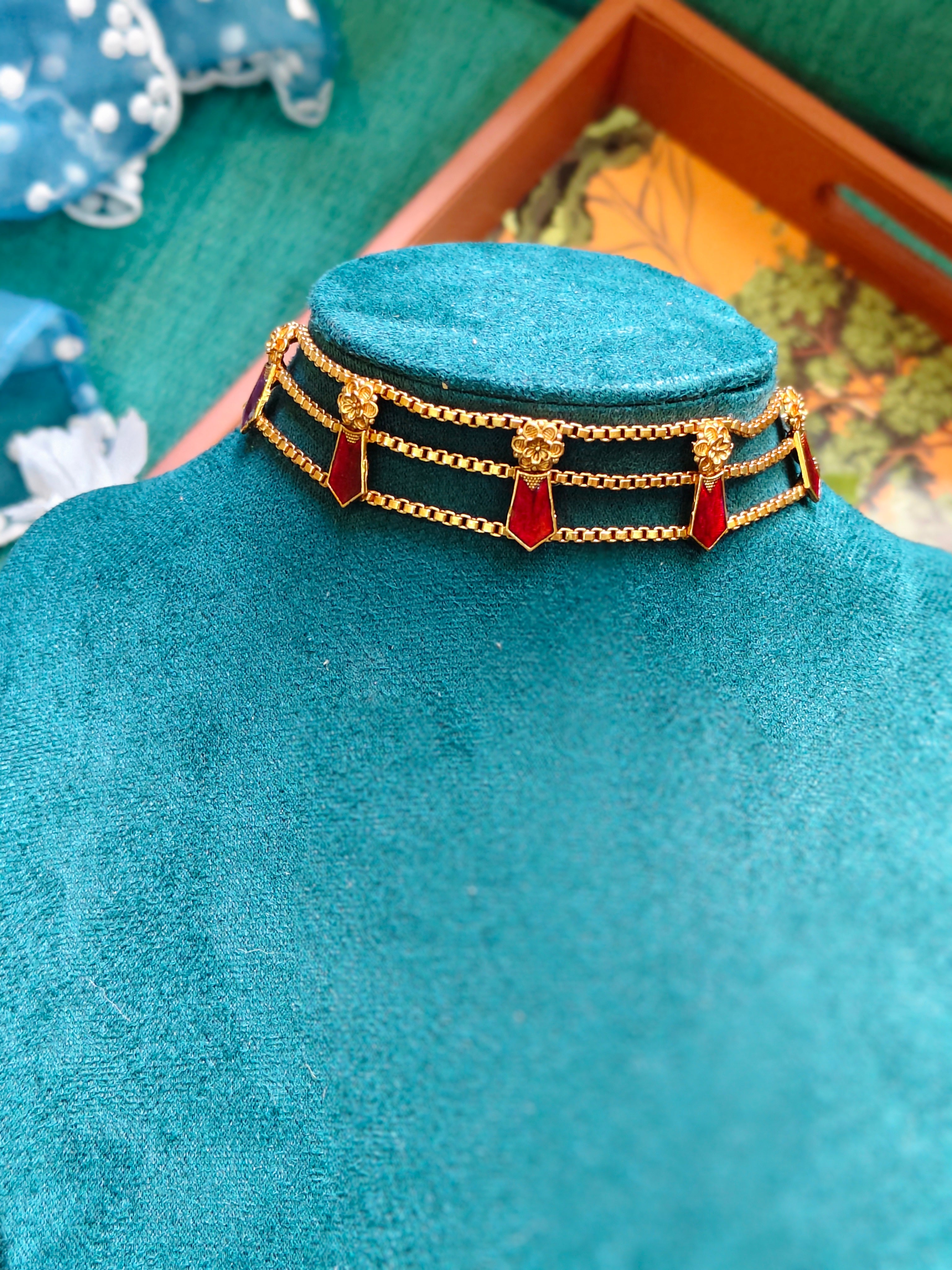 Classic two layer choker-Temple Art