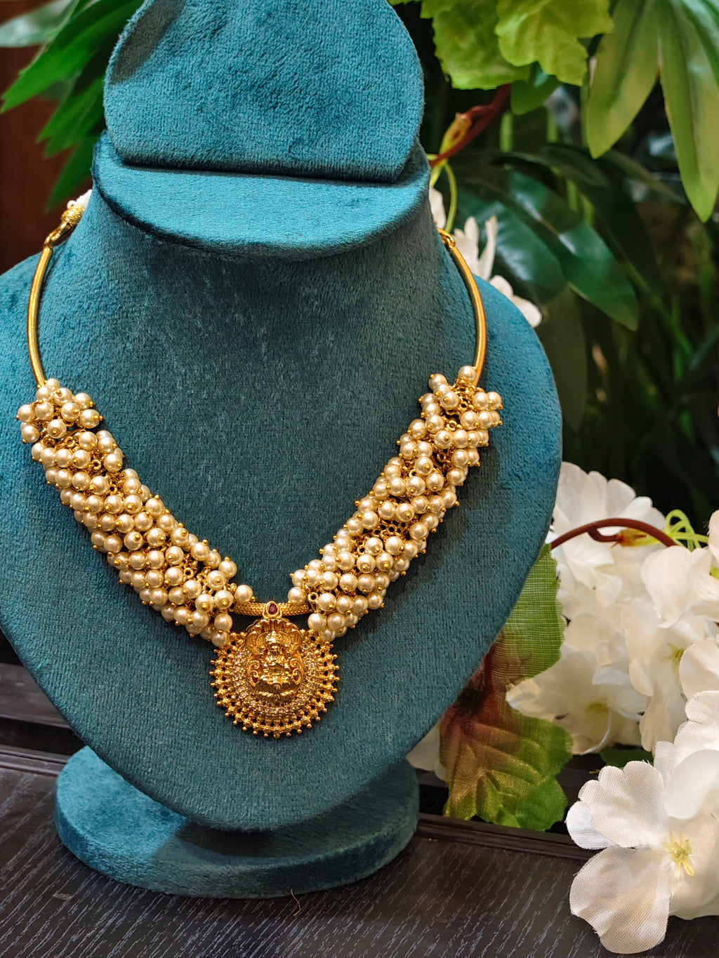 Temple Jewellery Lakshmi Mala-South Indian Style