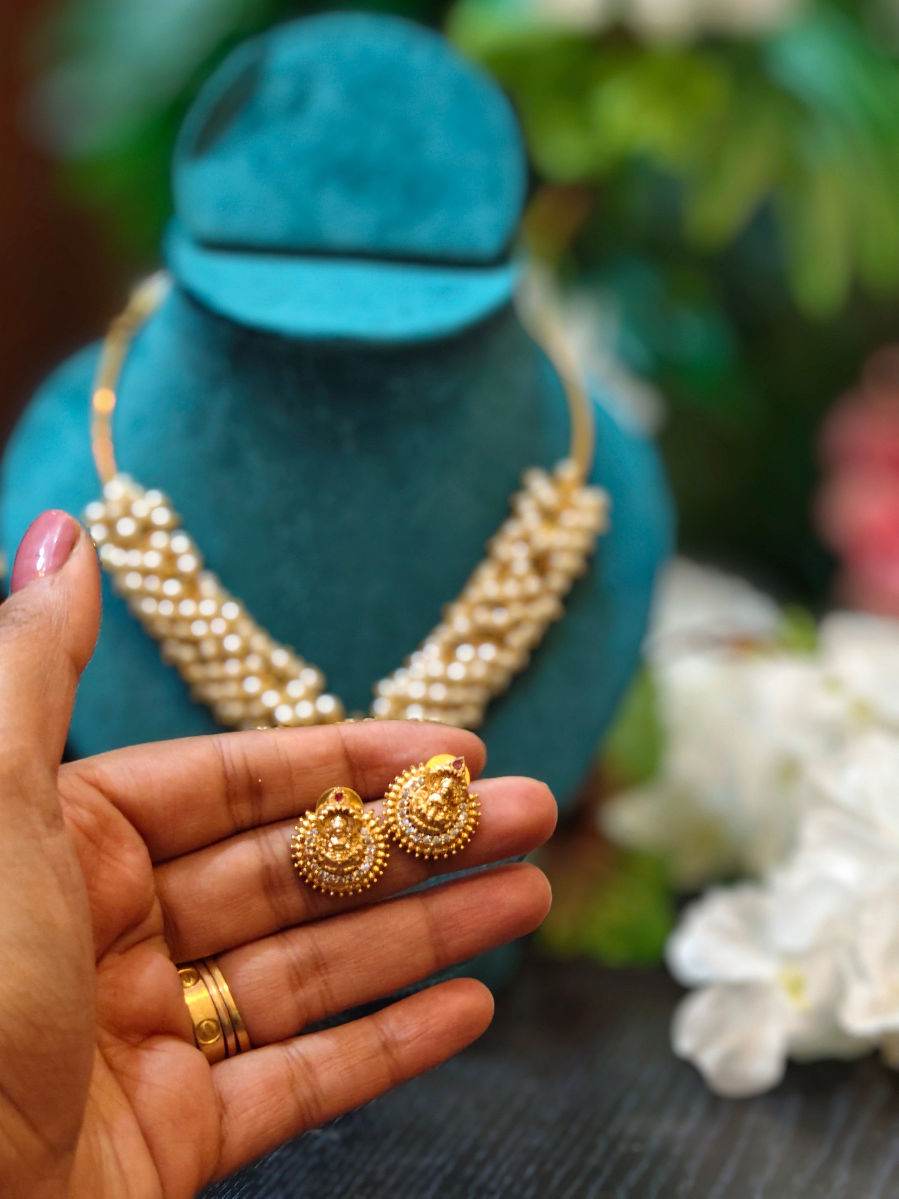 Temple Jewellery Lakshmi Mala-South Indian Style