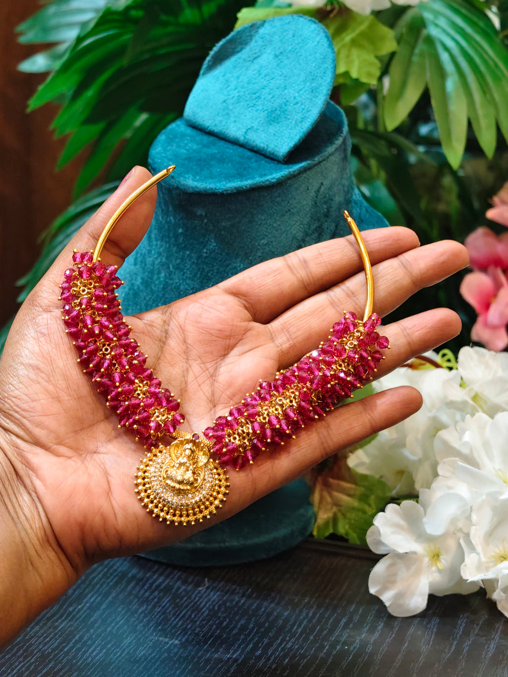Temple Jewellery Lakshmi Mala-South Indian Style