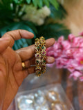 Premium Flower Pattern Stone Bangles