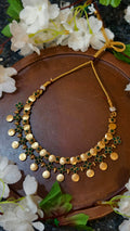 Double layer Coin Chocker with Stones