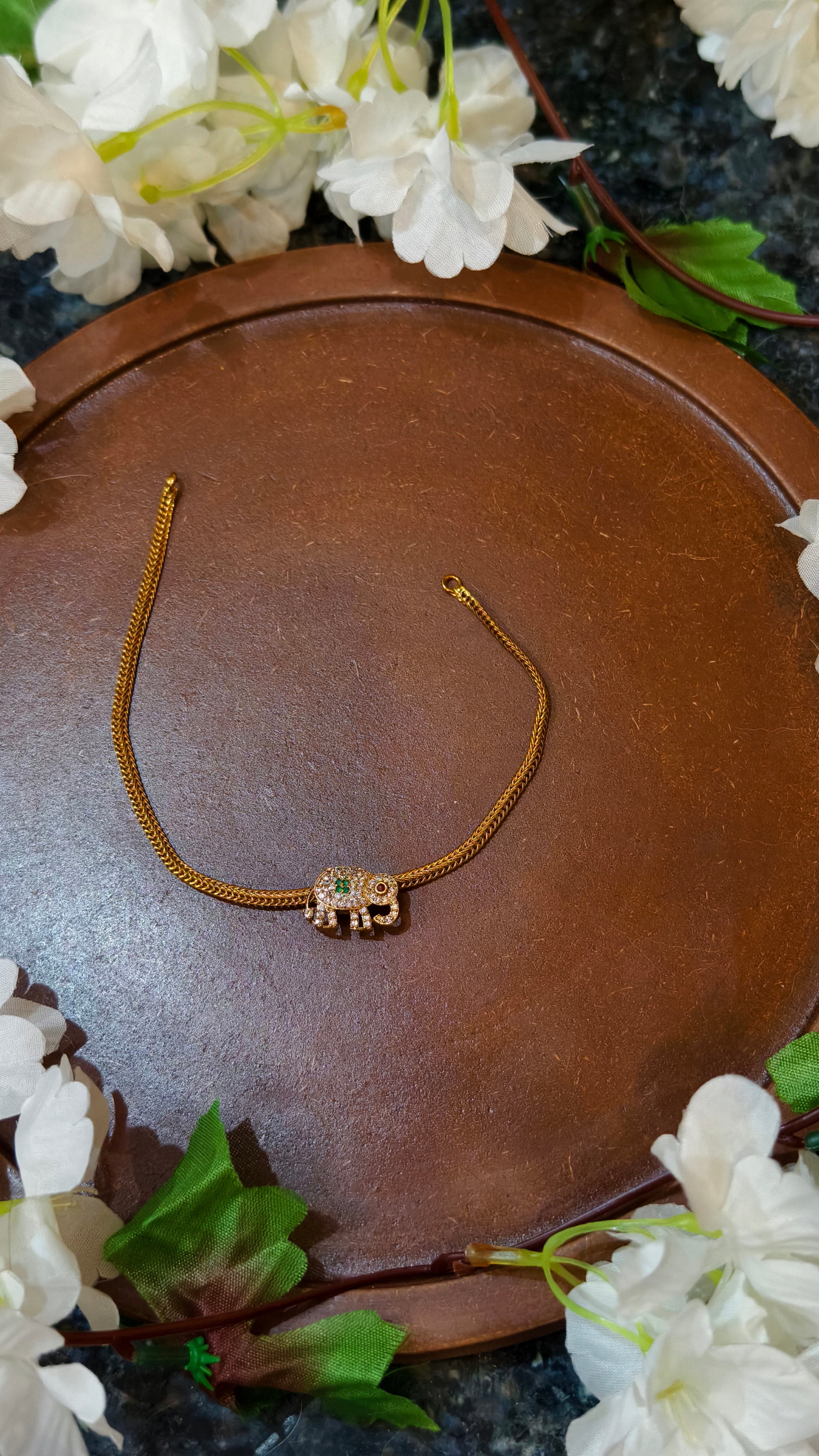 Elephant Pendant Choker set