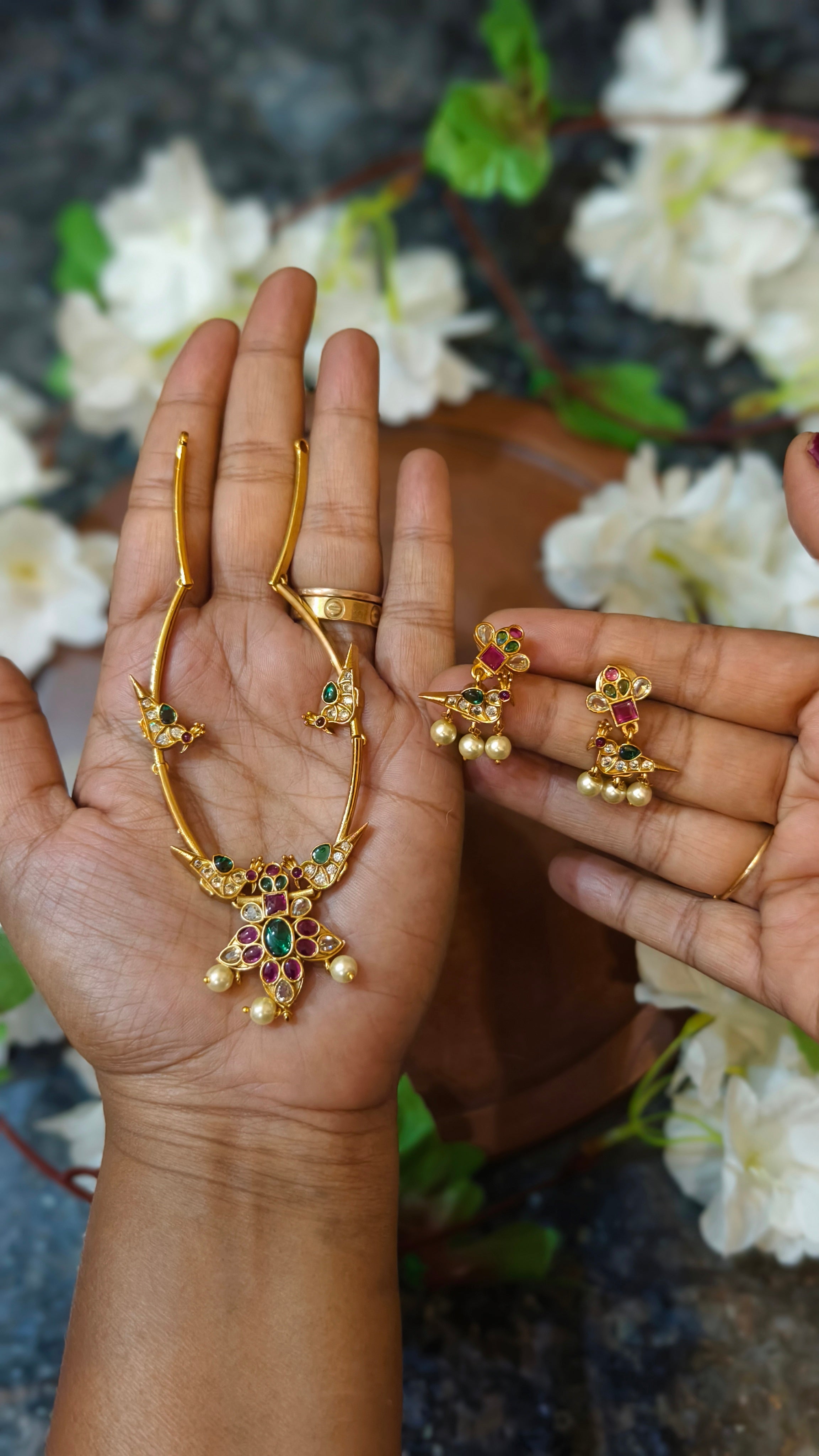 Bird Design Inspired Necklace set