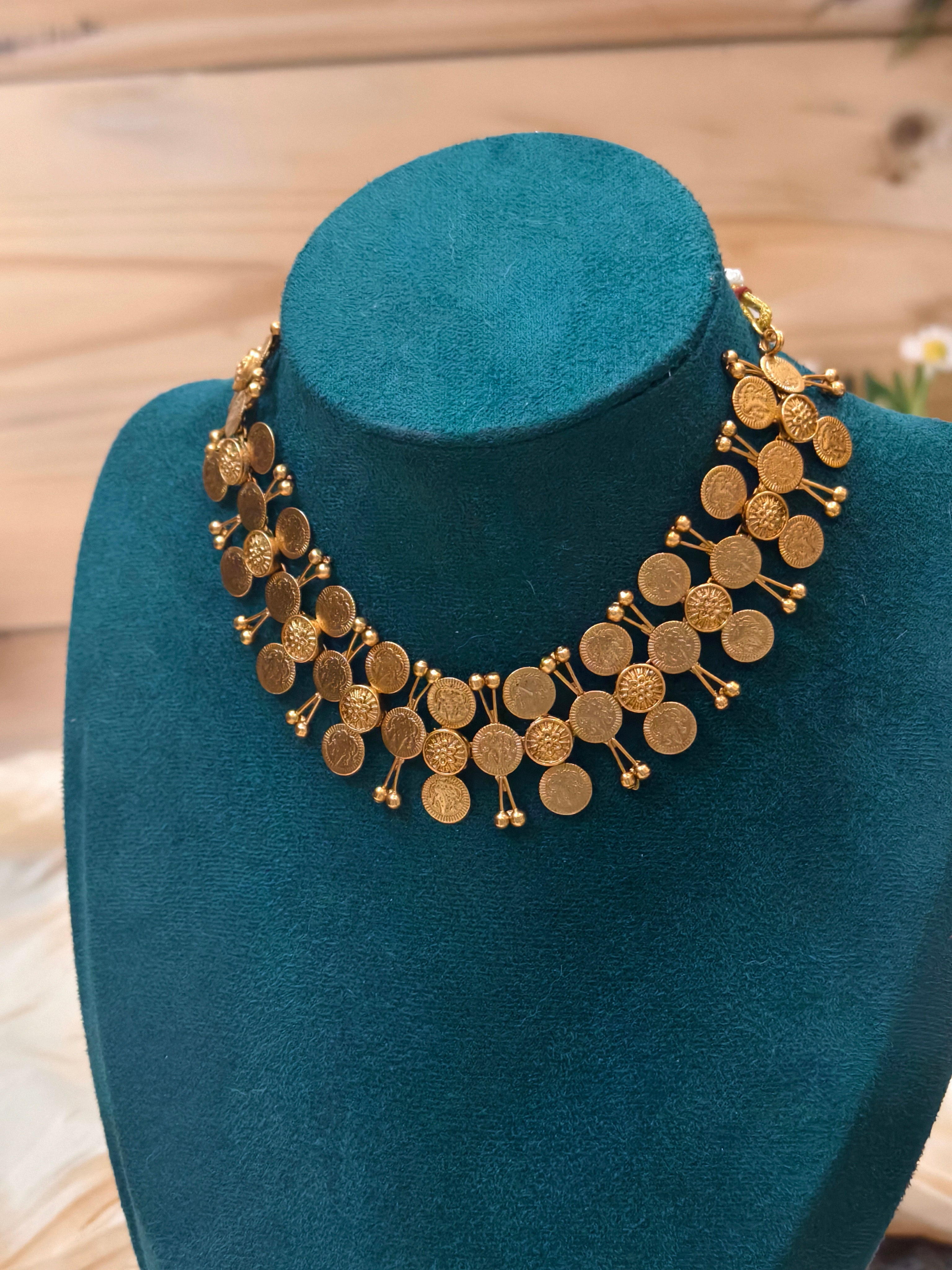 Double Layer Coin Choker set