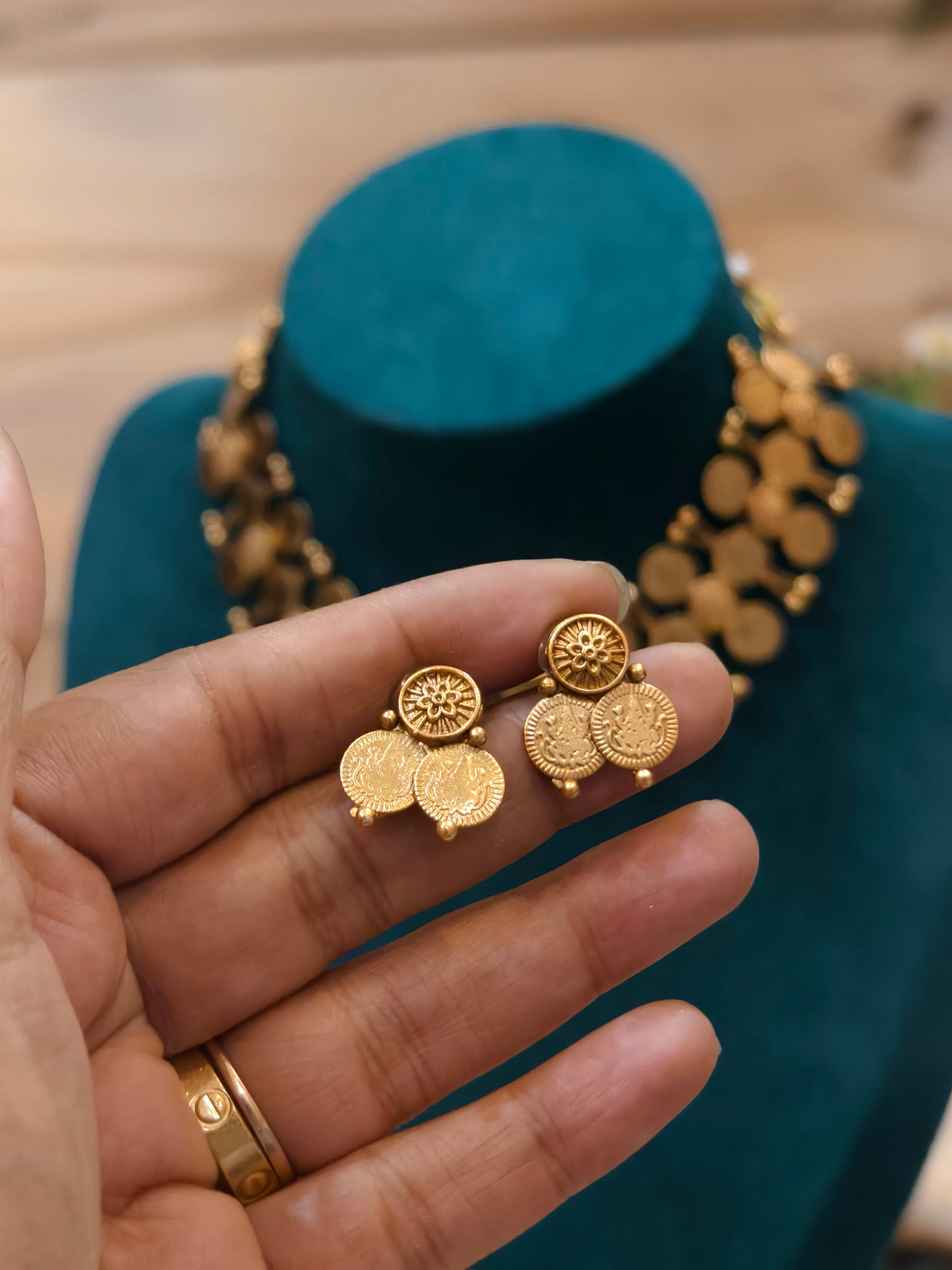 Double Layer Coin Choker set