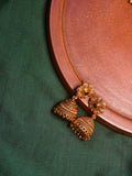Black dotted Flower Jhumka